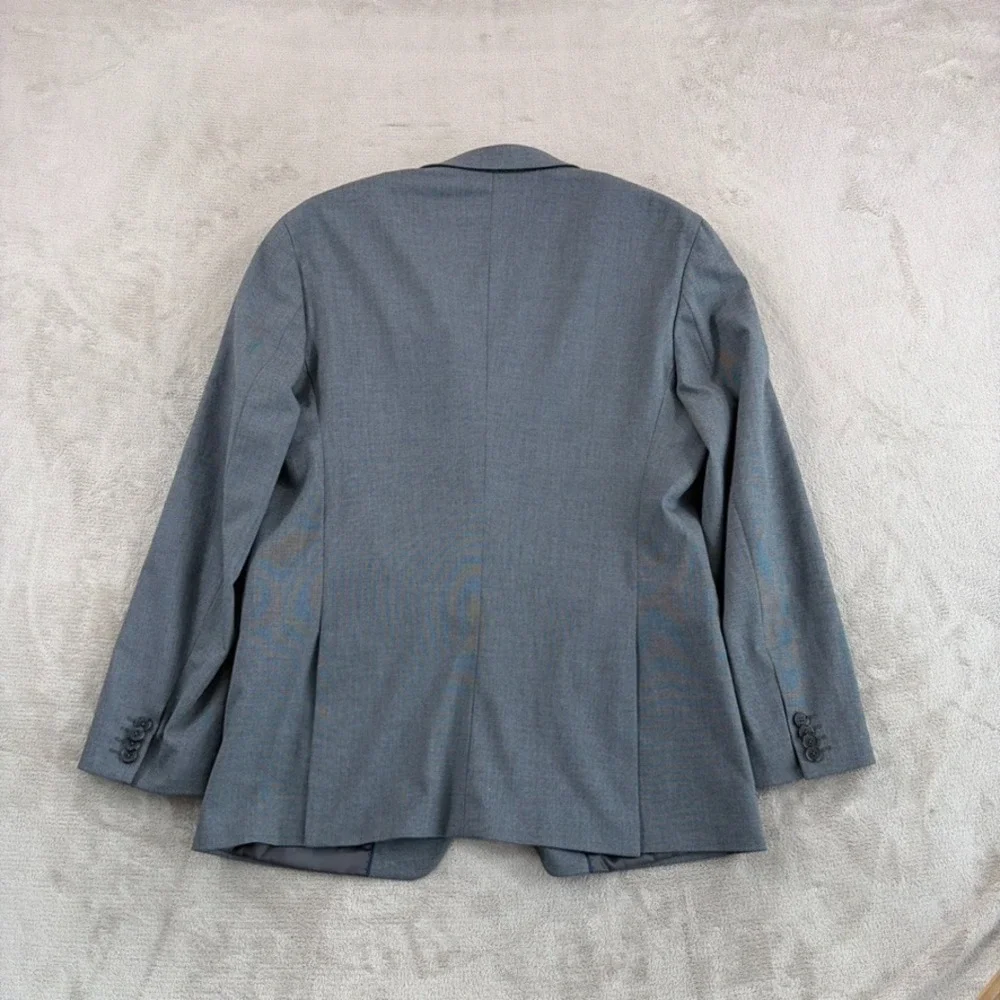 Banana Republic Slim Fit 2 Piece Suit‎ Grey Sharkskin Men 44R Pants 33x29 Office